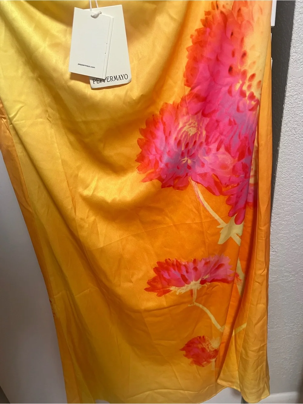 Peppermayo Chloe Maxi Dress - Orange Floral